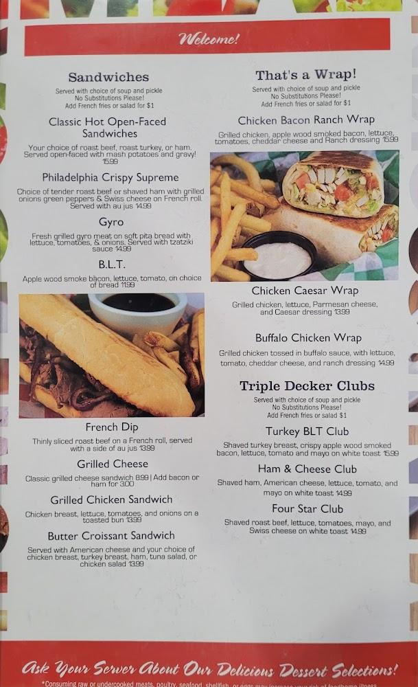 Four Star Restaurant Menu image 4